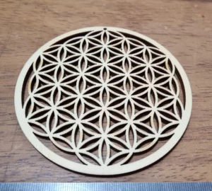 Plateau fleur de vie bois